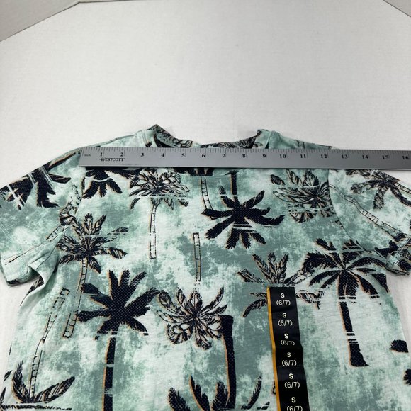 Art Class Boy's Size Small 6-7 Tee Shirt Short Sleeve Palm Trees Green New - Picture 9 of 13